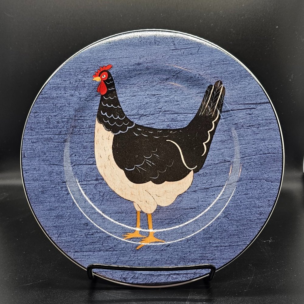 Brandon House by Sakura Country Quartet Chicken Rooster Plate